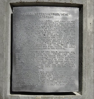 Letter regarding Lemuel Pete Peterson